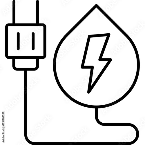 Energy Experiment Outline Icon