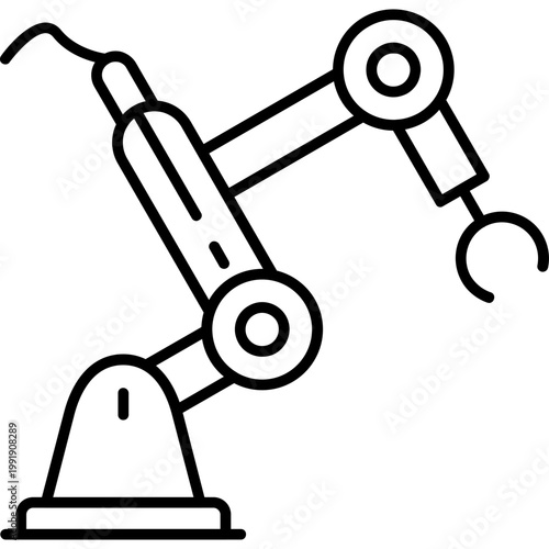 Robotic Arm Outline Icon