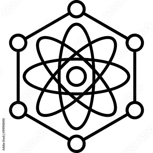Quantum Research Outline Icon