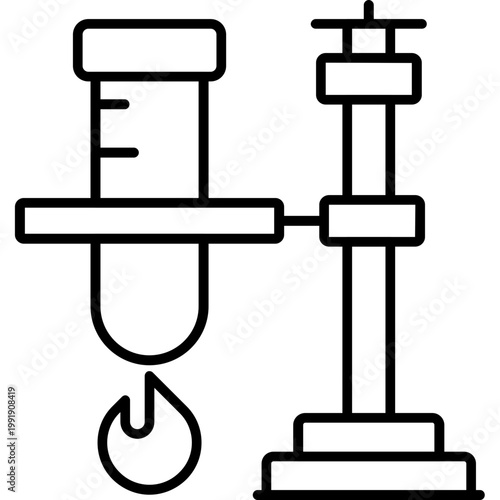 Heat Experiment Outline Icon