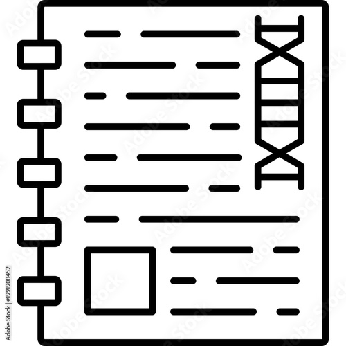 Experiment Notebook Outline Icon