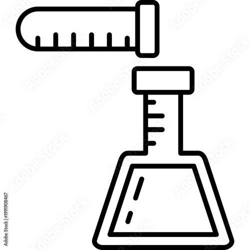 Chemical Reaction Outline Icon