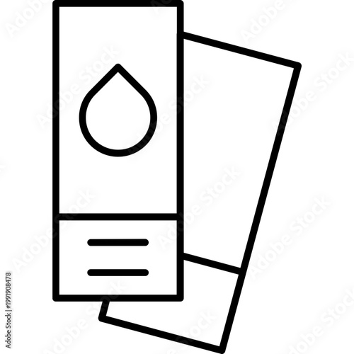 Microscope Slide Outline Icon