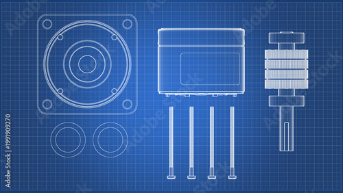 Photos Stepper Servo Motor for CNC - Complete Disassembly - Drawing