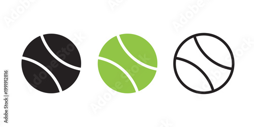 Tennis ball. Icon .Tennis ball icon vector logo design flat style. Tennis Ball icon vector design template on white background.