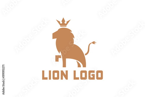 lion logo icon vector illustration silhouette