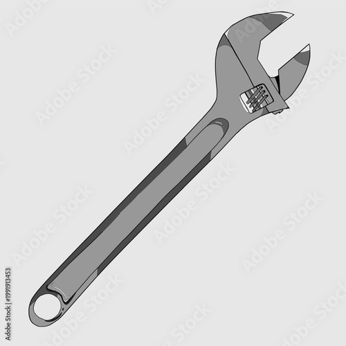 モンキーレンチのベクターイラスト