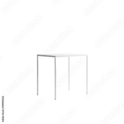 Minimalist White Modern Table for Home or Office Decor