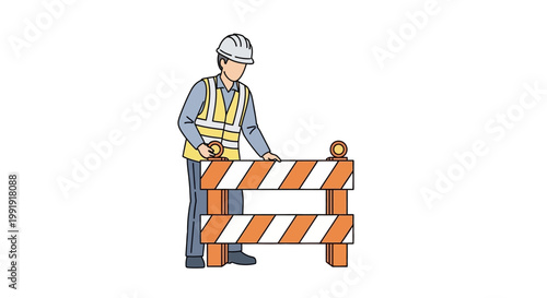 Construction worker in safety gear.