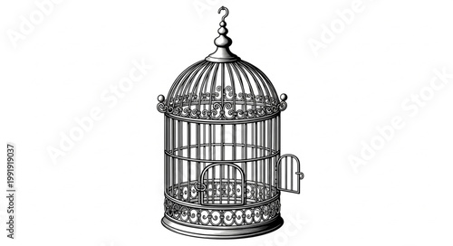 Fotografía vintage bird cage