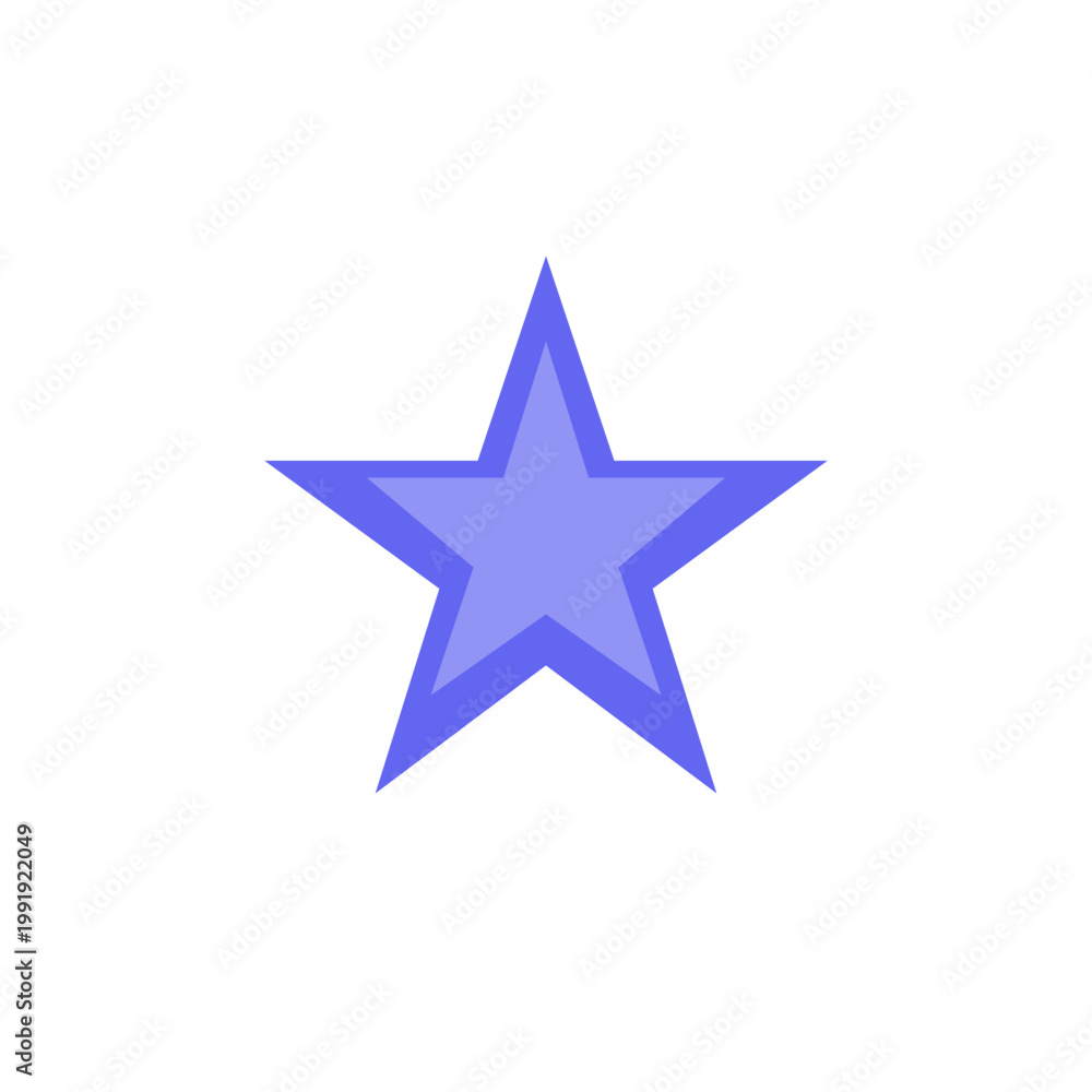 Obraz premium Purple star icon, blue star symbol, vector star shape, gradient star