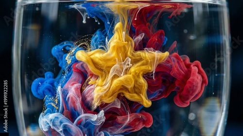 Vibrant colors of Juneteenth celebration swirl in a glass symbolizing Freedom Day