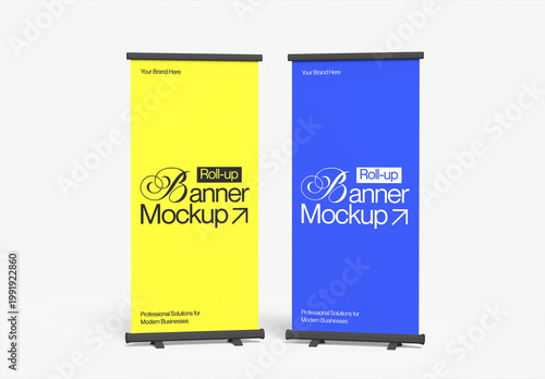 Roll Up Banner Mockup PSD