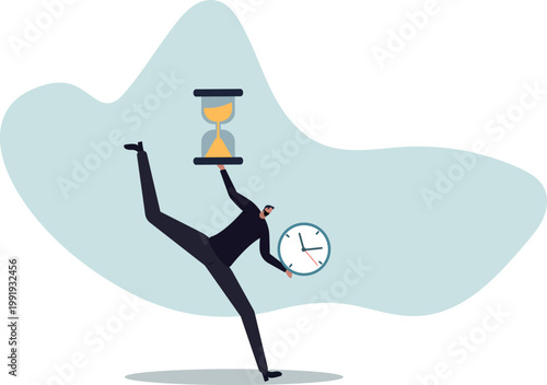 Steal time, productivity or procrastination problem, work efficiency to finish in deadline, strategy or accomplishment .human life and situation.