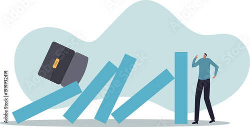 Risk management, uncertainty or unknown threat causing business failure, economic crisis, danger or problem,human life and situation.