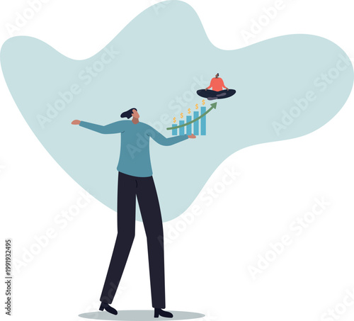 Investment growth, compound interest or dividend investing, profit earning from stock market, pension fund or saving,human life and situation.