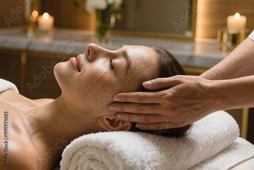 Relaxing facial treatment in a serene spa setting for rejuvenation