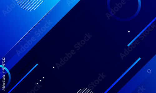 Geometric blue abstract banner background. Vector illustration