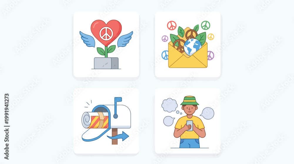 Fototapeta premium Vector graphic illustration of Colorful flat design business icons set, modern style, vector EPS Vector