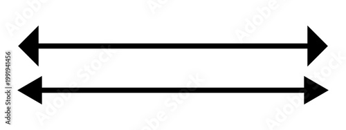Two parallel horizontal double-ended arrows for UI and graphic design use