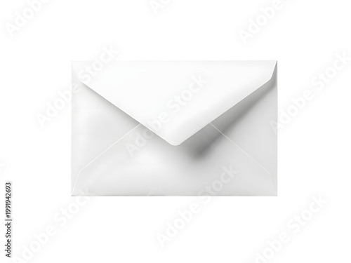 Clean White Envelope on Black Background for Correspondence, Invitation, or Important Message Concepts