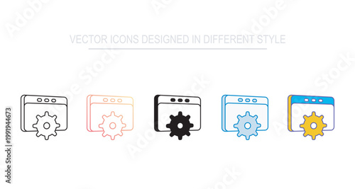Settings icon set
