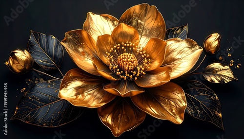 Opulent bloom adorns backdrop