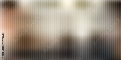 Dark brown beige orange ribbed glass. Vector ribbed glass texture background. Mesh gradient. acrylic ribbed bath surface. Reeded glass background semitransparent overlay. Bath wall window