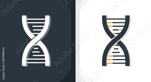 UntitledDNA Structure Icon / Genetics and Biotechnology Concept