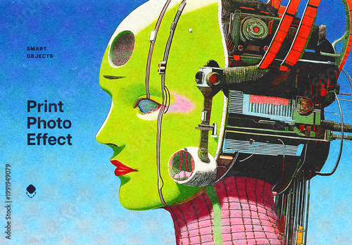 Comics Print Photo Effect – Halftone for Album Cover & Social Media (PSD)