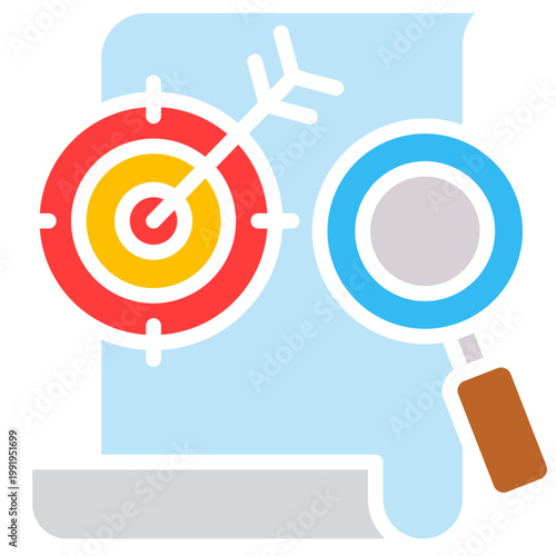 Goal Mapping colorfull icon