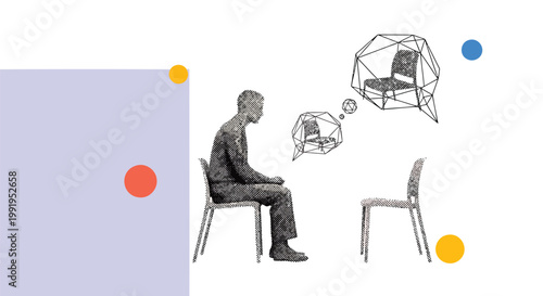 Modern furniture design, chair concepts, geometric shapes, minimalist decor, interior inspiration