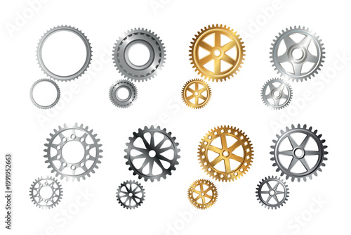 Various Gears Vector Design