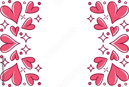 Heart Border Frame Layout Design. Romantic Heart Border Frame Style. Love Heart Border Frame Layout. Cute Heart Border Frame Design. Valentine Heart Border Frame Style. Sweet Heart Border Frame Layout