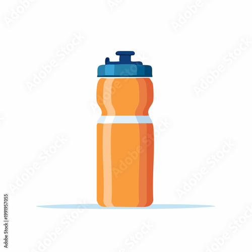 スポーツドリンクのペットボトルのフラットイラスト（水分補給）