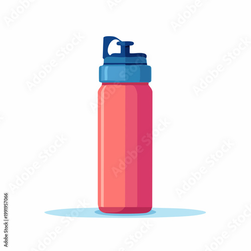 スポーツドリンクのペットボトルのフラットイラスト（水分補給）