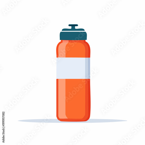 スポーツドリンクのペットボトルのフラットイラスト（水分補給）