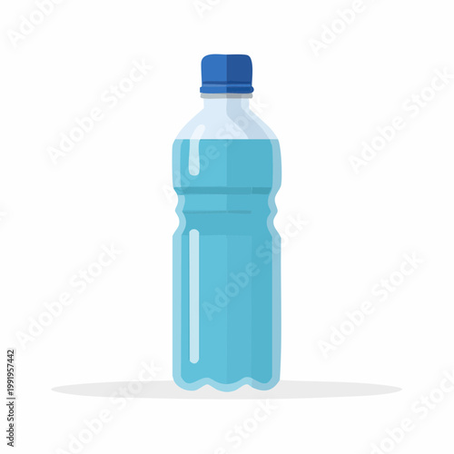 水筒・マイボトルのフラットイラスト（水分補給・エコ）