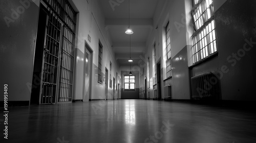 Behind iron bars, only fragments of sky and light remain, while freedom feels distant, unreachable, and painfully alive beyond the prison window.