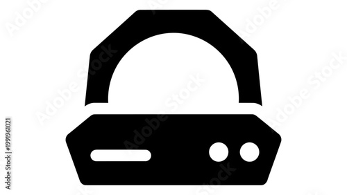Modern vr headset icon, virtual reality device symbol for gaming and immersive technology, vector illustration isolated