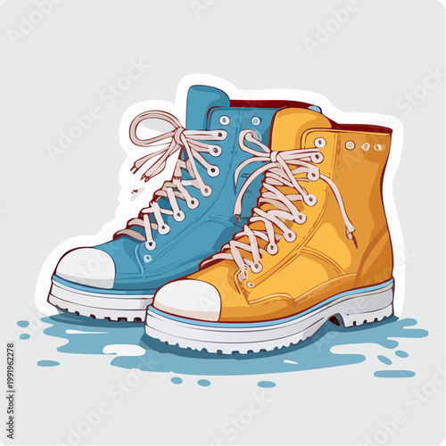 Colorful High-Top Sneakers