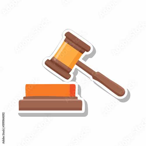 Gavel and sounding block icon