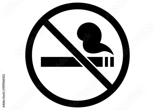 シンプルな禁煙マークのアイコン