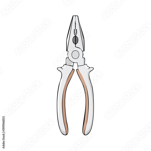 Professional Gripping Pliers Tool with Comfortable Ergonomic Handles Illustration