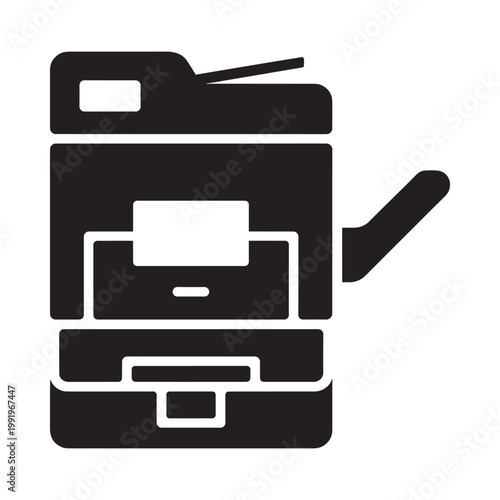 A black silhouette graphic depicts a vintage suitcase with handles