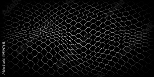 Black wired mesh texture isolated on white background. Metallic or fabric fence, cage or lattice structure.