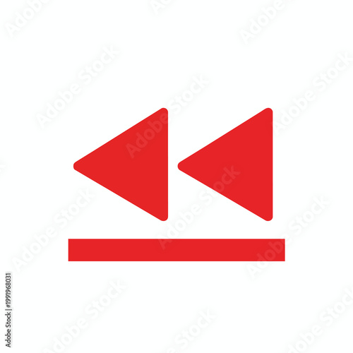 Red media player rewind or skip back button icon. Free Download Red media player rewind or skip back button icon. - GFXLoad