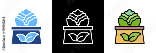 Natural Food triple icon