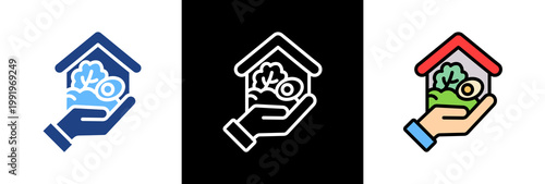 Healthy Lifestyle triple icon