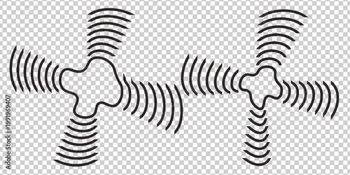 Tree ring wood circle set. Hand drawn tree ring pattern, line ripple circle wood texture. Wood organic slice line design. Vector illustration.